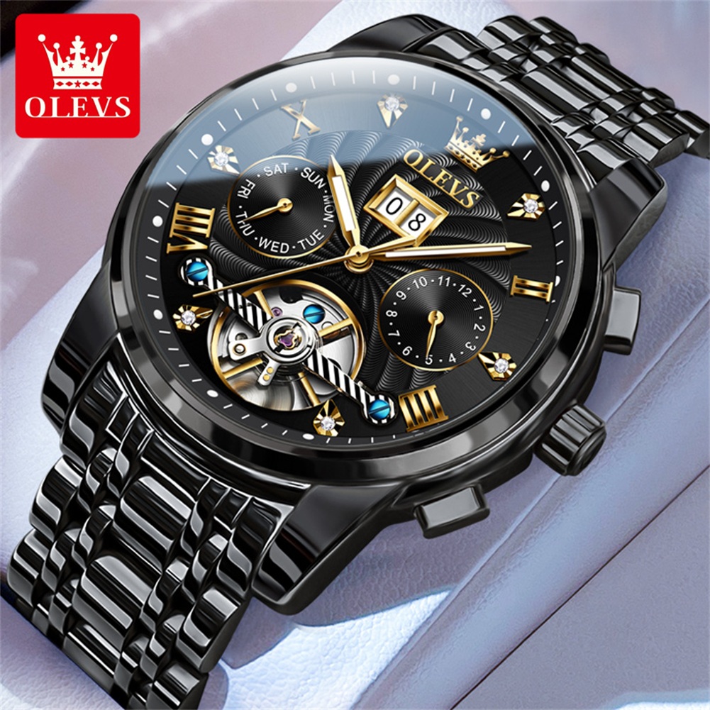 Omega Watch Constellation - OLEVS Classic Men's Watches Tourbillon Multi-function
