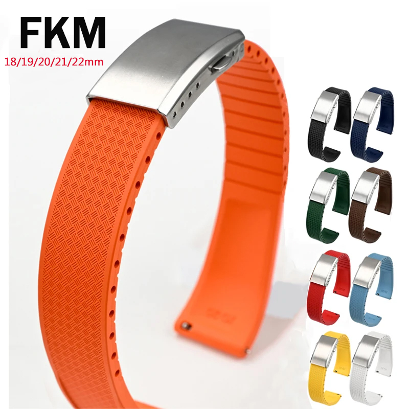 Fluoro Rubber Watch Band FKM T - огляд і ціна Suede Strap Watch
