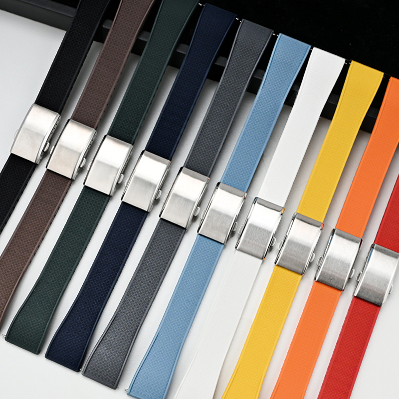 Fluoro Rubber Watch Band FKM T - огляд і ціна Suede Strap Watch