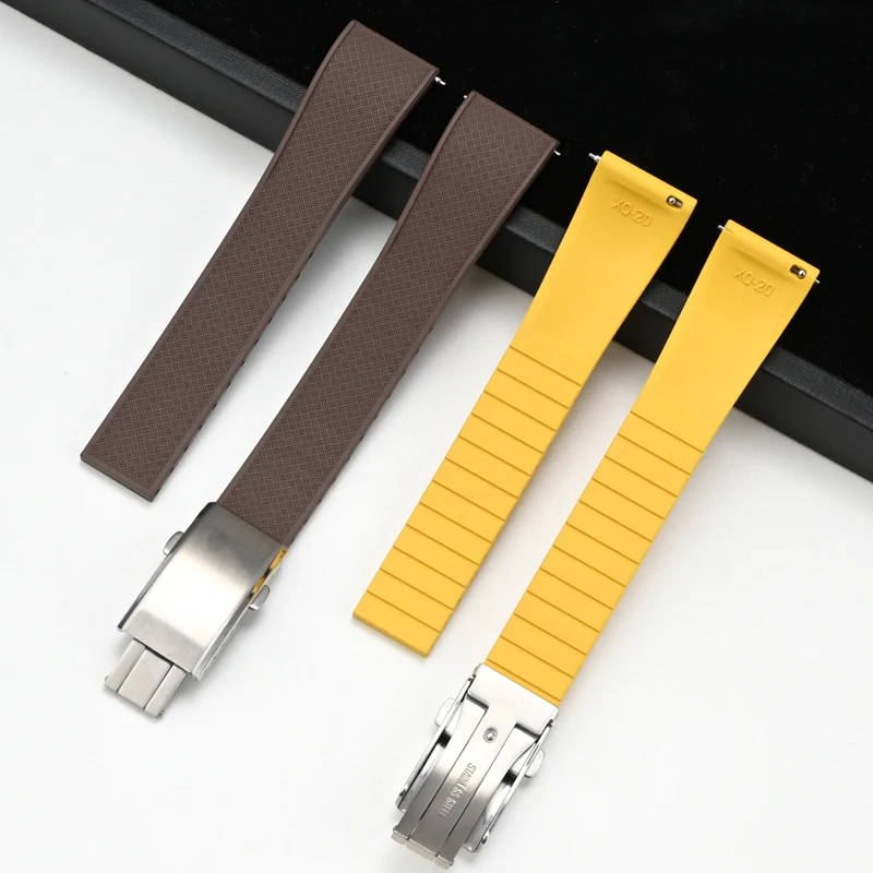Fluoro Rubber Watch Band FKM T - огляд і ціна Suede Strap Watch