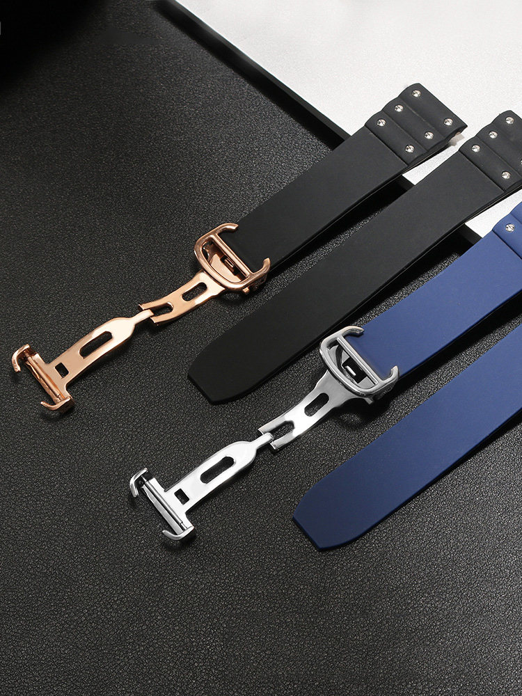 High quality Rubber watchband  - огляд і ціна Cartier Watch Santos